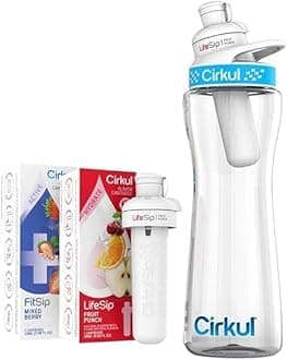 Cirkul 22 oz Water Bottle With 2 Cartridges (Fruit Punch And Mixed Berry)