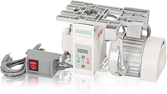 Servo Motor Sewing Machine, Industrial Sewing Machine Servo Motor, AC110V, 750W, 1HP, Speed 200RPM to 6000RPM, Brushless Servo Motor with Controller and Foot Switch, Run CW and CCW, Silent