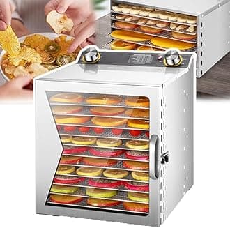 400w Freeze Dryer, Freeze Dried Machine, 6/8/12 Layers+Timing: 0-12 H, Temperature: 35-90 â+6 Inch Fan Blade, 360° Fan, for Fruits, Vegetables, Meat, Seafood(Size:12layers)
