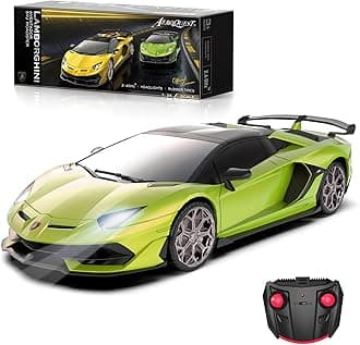 Lamborghini Remote Control Car, 1:24 Scale Electric Sport Racing Hobby Toy Car Lamborghini Model Vehicle for Boys Girls Birthday Gifts, Green