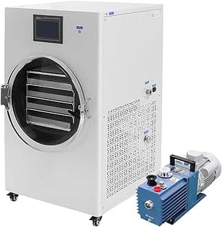 HNZXIB -35â Freeze Dryer Machine with Rotary Vane Vacuum Pump, Vacuum Sublimation Precise Control, 6L Capacity, Industrial Freeze Dryer Versatile for Lab, Food & Small Business Use
