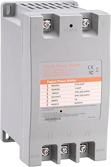Single Phase to 3 Phase Converter,2HP 220V 3 Phase Converter,220V-240V Input/Output Digital Phase Shift for 2HP Motor