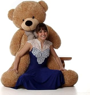 7 Feet Teddy Bear Plush Stuffed Animals Soft Toys, Huggable Teddy Bear, Birthday Gift for Boys, Girls, Wife, Girlfriend, Women, Kids Valentine's Christmas Gift (7 Feet, Brown Cool)