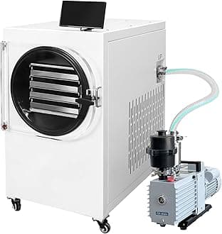 ZZKD -60â Vacuum Freeze Dryer for Home, Food Lyophilizer with Vacuum Pump, Food Grade Freeze-Dried For Fruits, Candy, Fish, Milk, Pet Foods, One Freeze-Drying Area Of 0.46ăĄ