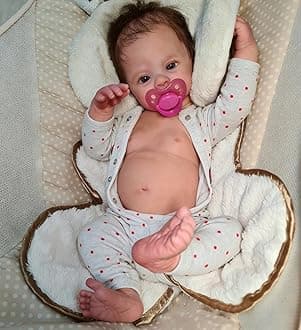 Anano Realistic Baby Dolls Silicone Full Body 18 Inch Soft Life Like Newborn Baby Dolls Girls that Look Real Babies Lifelike Reborn Waterproof Baby Doll Alive Washable
